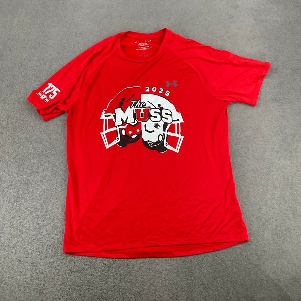 Under Armour Utah Utes The MUSS 2025 Football Schedule Tech Tee Red Mens Large